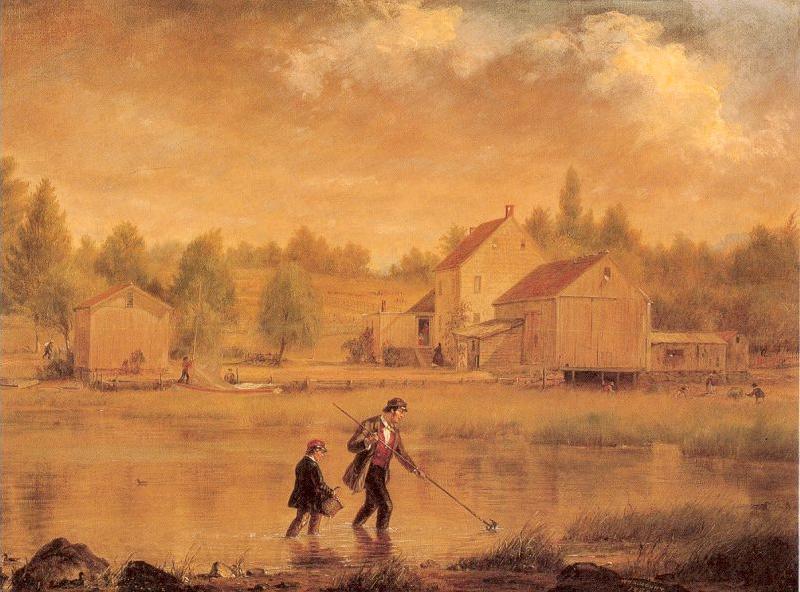 William Smith Jewett Catching Crabs Germany oil painting art